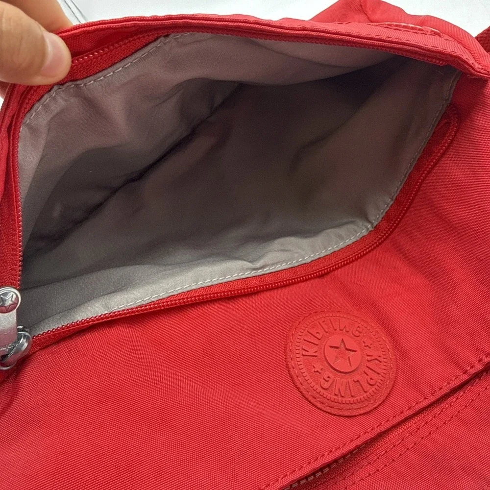 Kipling Angie Crossbody Bag Red Nylon Lightweight Purse